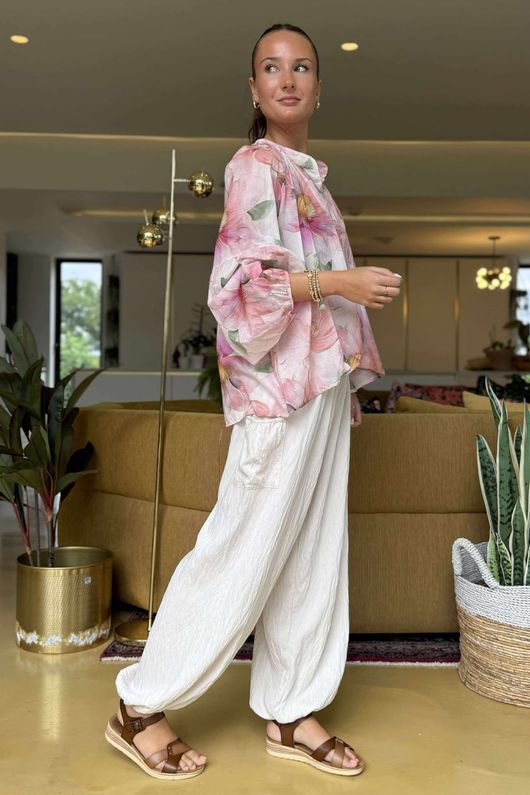 Sa Caleta Anemone Bubble Blouse Pinks /5 =